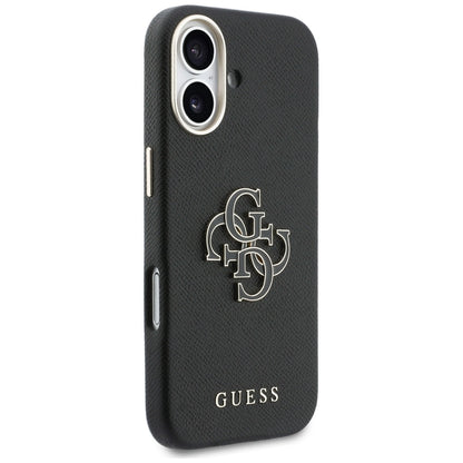Case for Apple iPhone 17, Guess, Resin Logo, Black