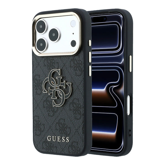 Case for Apple iPhone 18 Pro / 17 Pro, Guess, 4G Big Resin Logo, Black