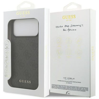 Case for Apple iPhone 18 Pro / 17 Pro, Guess, 4G Classic Logo, Black