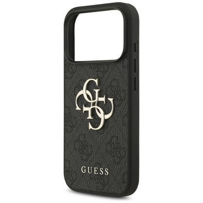 Case for Apple iPhone 18 Pro / 17 Pro, Guess, 4G Classic Logo with Strap, Black