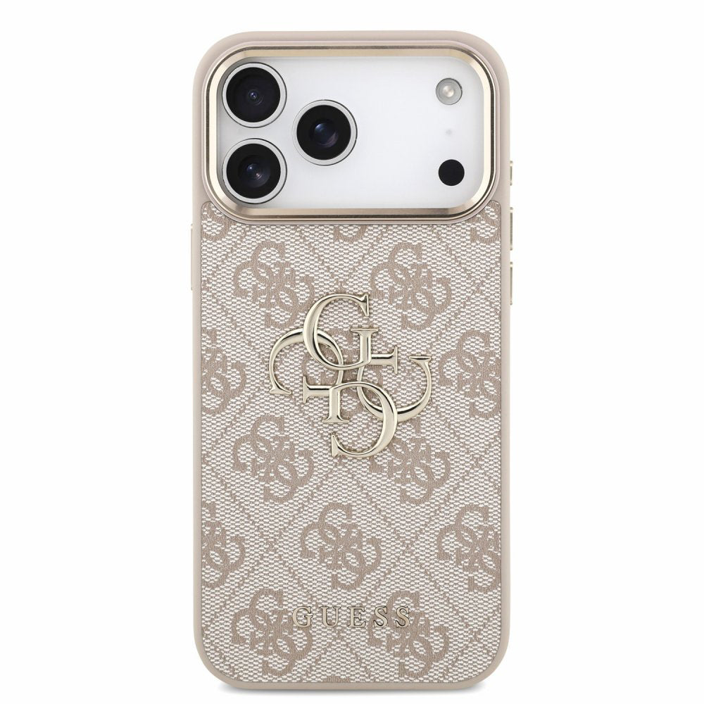 Case for Apple iPhone 18 Pro / 17 Pro, Guess, 4G Classic Logo with Strap, Rose Gold