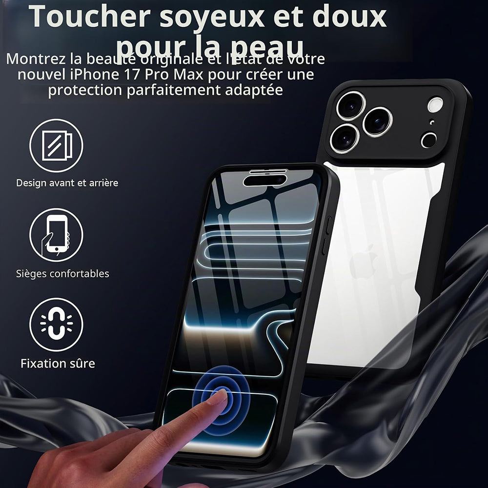 Case for Apple iPhone 18 Pro / 17 Pro, Techsuit, ColorVerse 360, Black
