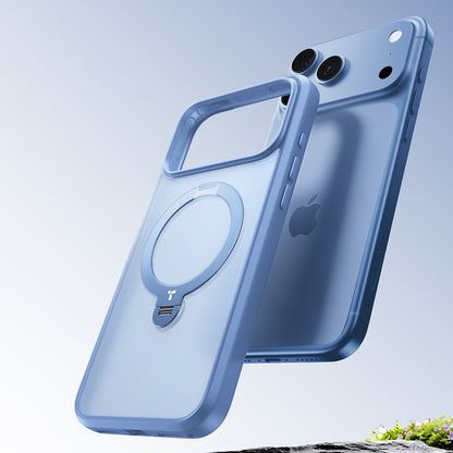 MagSafe Case for Apple iPhone 18 Pro / 17 Pro, Torras, Ostand Spin, Blue