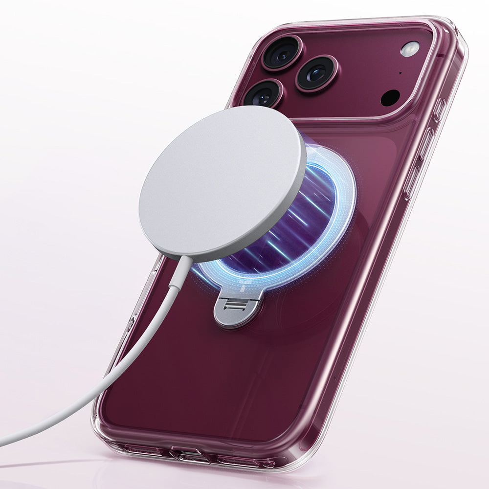MagSafe Case for Apple iPhone 18 Pro / 17 Pro, Torras, Ostand Spin, Transparent