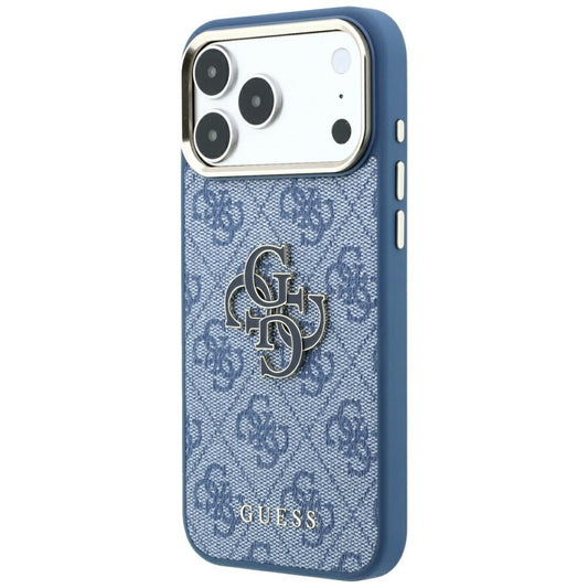 Case for Apple iPhone 18 Pro Max / 17 Pro Max, Guess, 4G Big Resin Logo, Blue