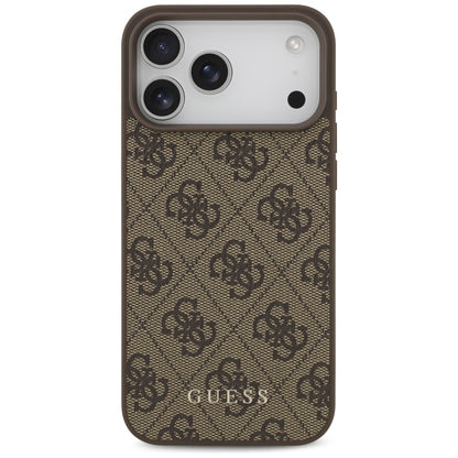 Case for Apple iPhone 18 Pro Max / 17 Pro Max, Guess, 4G Classic Logo, Brown