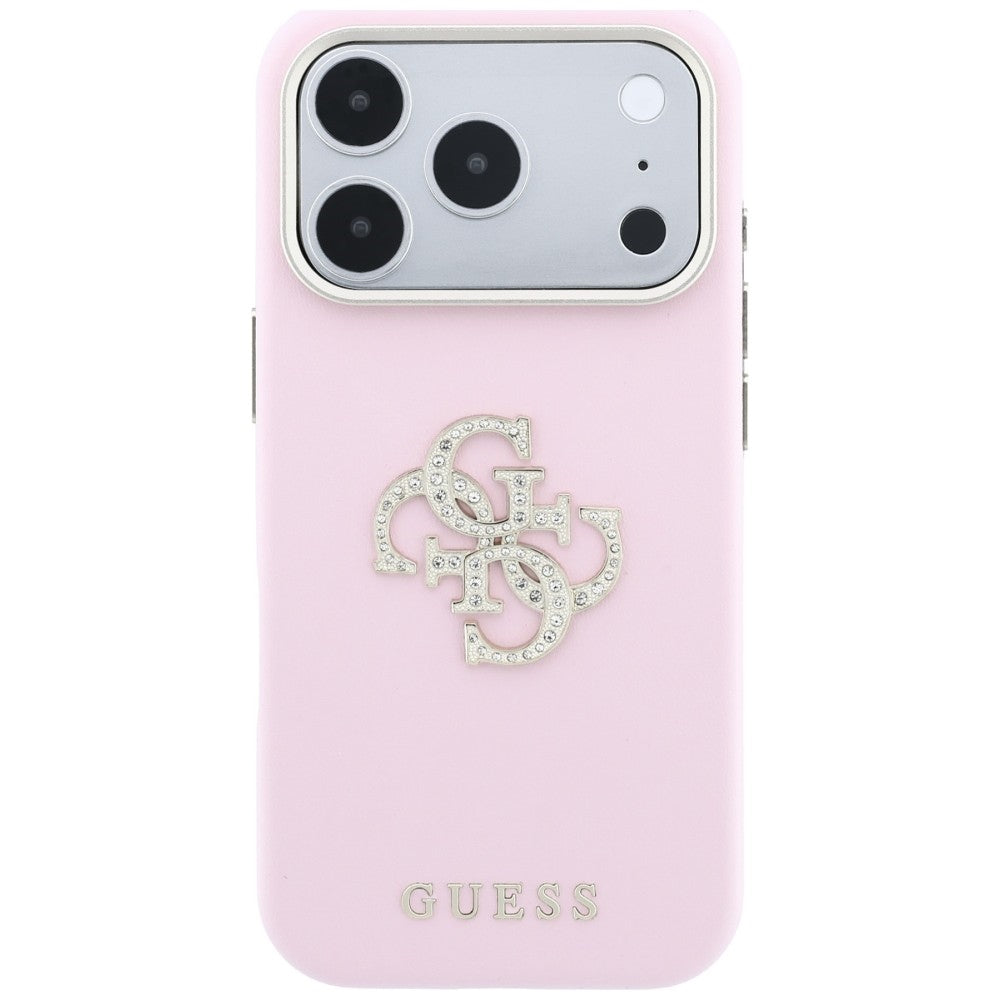 Case for Apple iPhone 18 Pro Max / 17 Pro Max, Guess, Smooth Big Strass Logo, Pink