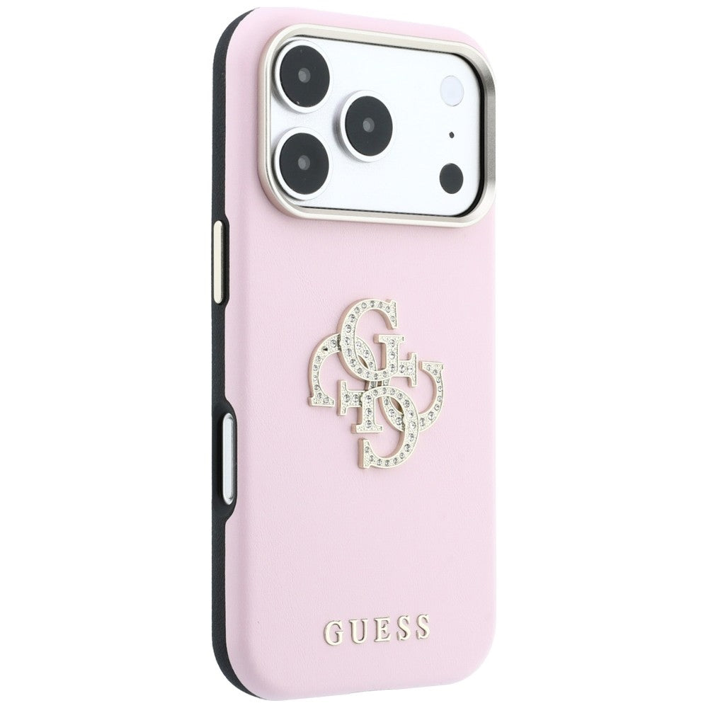 Case for Apple iPhone 18 Pro Max / 17 Pro Max, Guess, Smooth Big Strass Logo, Pink
