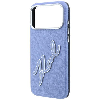 Case for Apple iPhone 18 Pro Max / 17 Pro Max, Karl Lagerfeld, Smooth Big Resin Signature Logo, Blue