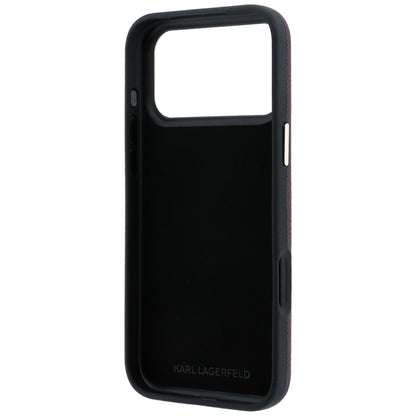 Case for Apple iPhone 18 Pro Max / 17 Pro Max, Karl Lagerfeld, Smooth Big Resin Signature Logo, Burgundy