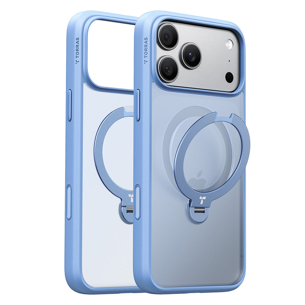 MagSafe Case for Apple iPhone 18 Pro Max / 17 Pro Max, Torras, Ostand Spin, Blue