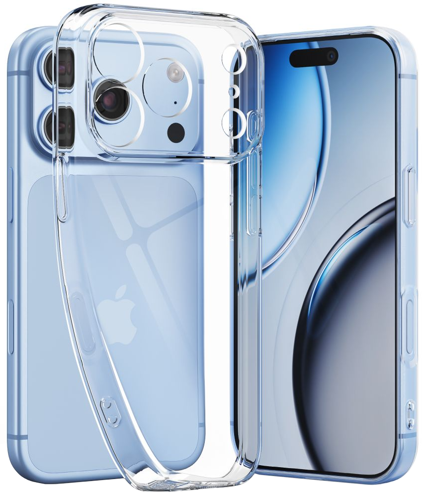 Case for Apple iPhone 18 Pro / 17 Pro, Tech-Protect, Flexair with Screen Protector, Transparent