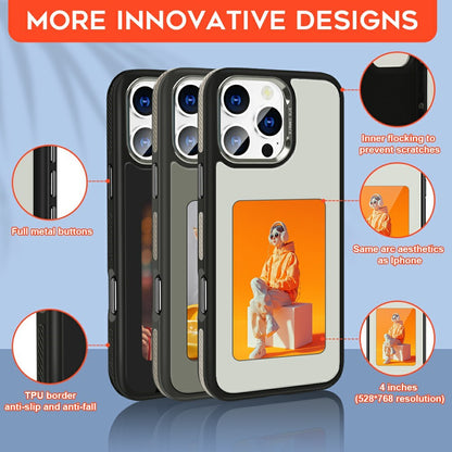 Case for Apple iPhone 16 Pro, OEM, Customized E-Ink Display (4inch), White