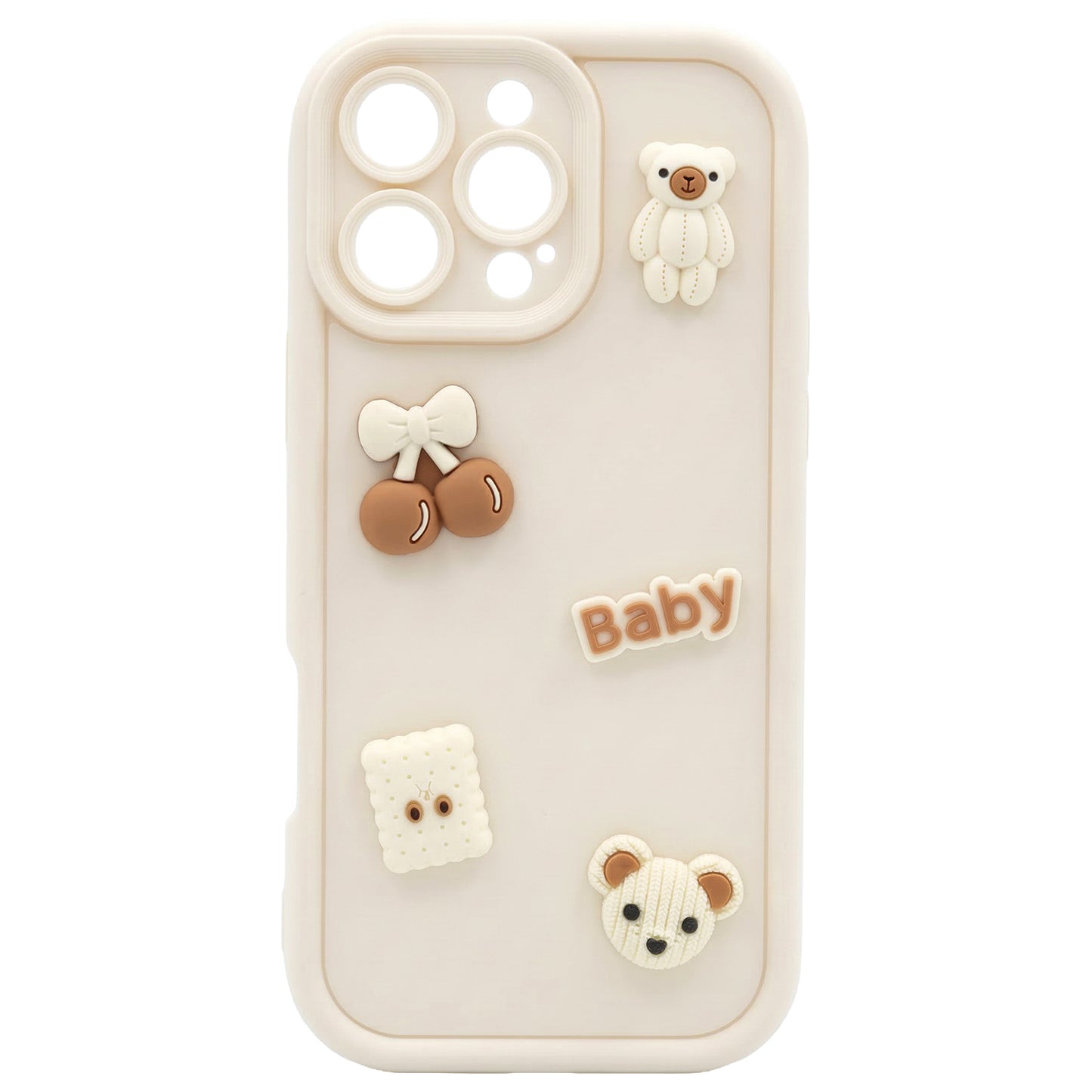 Case for Apple iPhone 11, OEM, Ultra Trendy 3D Bear, Beige