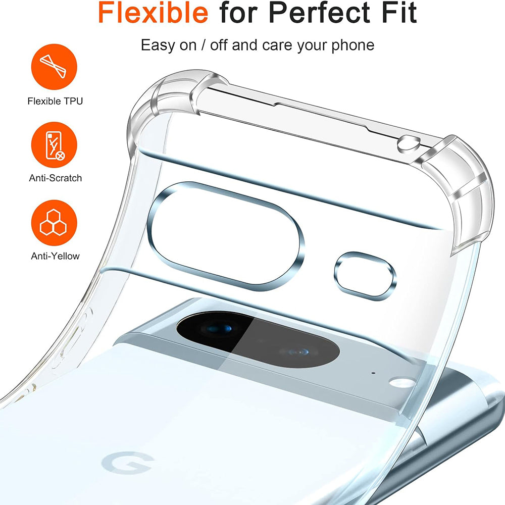 Case for Google Pixel 7, Techsuit, Shockproof Clear, Transparent