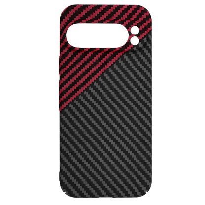 Case for Google Pixel 9 Pro, Techsuit, Carbonite FiberShell, Black Red