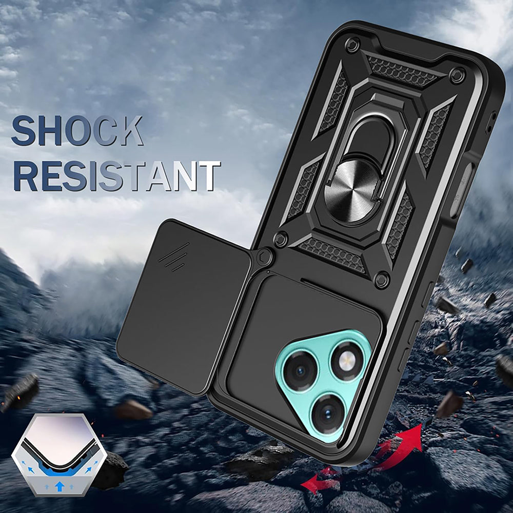 Case for Honor 400 Lite, Techsuit, CamShield, Black