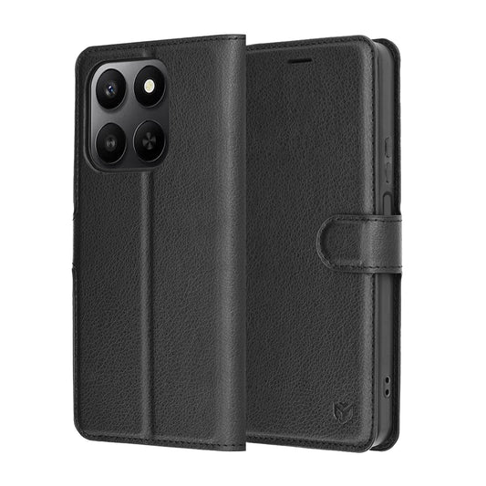 Case for Honor 400 Smart 4G / X7d 4G / 400 Smart 5G, Techsuit, Leather Folio, Black