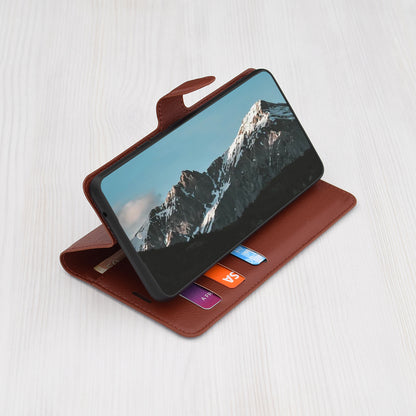 Case for Honor Magic7 Pro, Techsuit, Leather Folio, Brown
