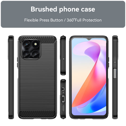 Case for Honor X6a, Techsuit, Carbon, Black