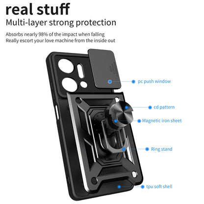 Case for Honor X7a, Techsuit, CamShield, Black