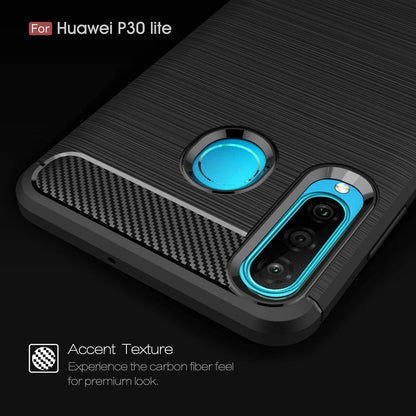 Case for Huawei P30 lite New Edition / P30 lite, Techsuit, Carbon, Black
