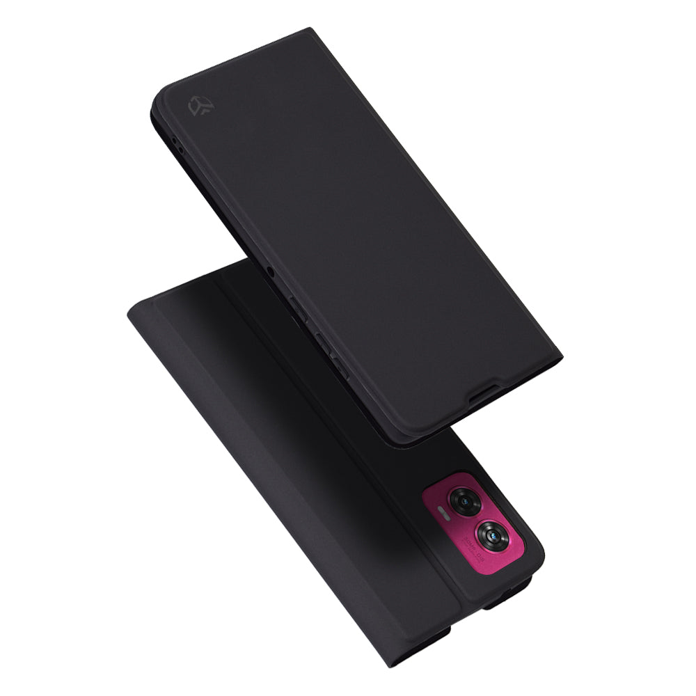 Case for Motorola Edge 50 Fusion, Techsuit, Magskin Book, Black