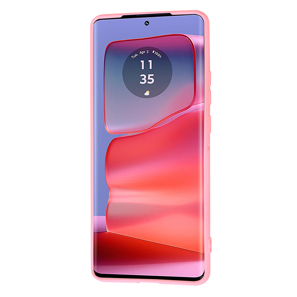Case for Motorola Edge 50 Pro, Techsuit, SoftFlex, Light Pink