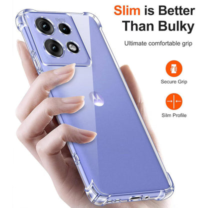 Case for Motorola Edge 50, Techsuit, Shockproof Clear, Transparent