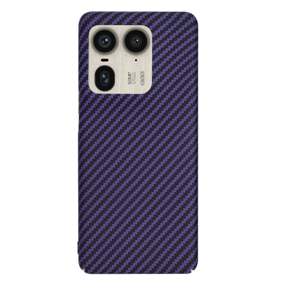 Case for Motorola Edge 50 Ultra, Techsuit, Carbonite FiberShell, Purple