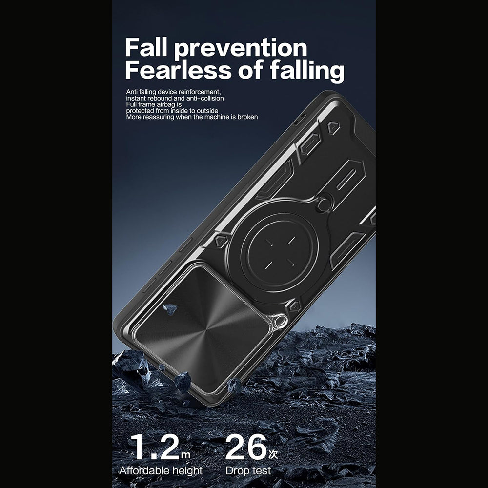 Case for Motorola Edge 60 Pro, Techsuit, CamGuard Pro, Black