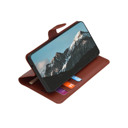 Case for Motorola Edge 70 Fusion, Techsuit, Leather Folio, Brown