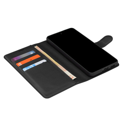 Case for Motorola Edge 70 Pro, Techsuit, Leather Folio, Black