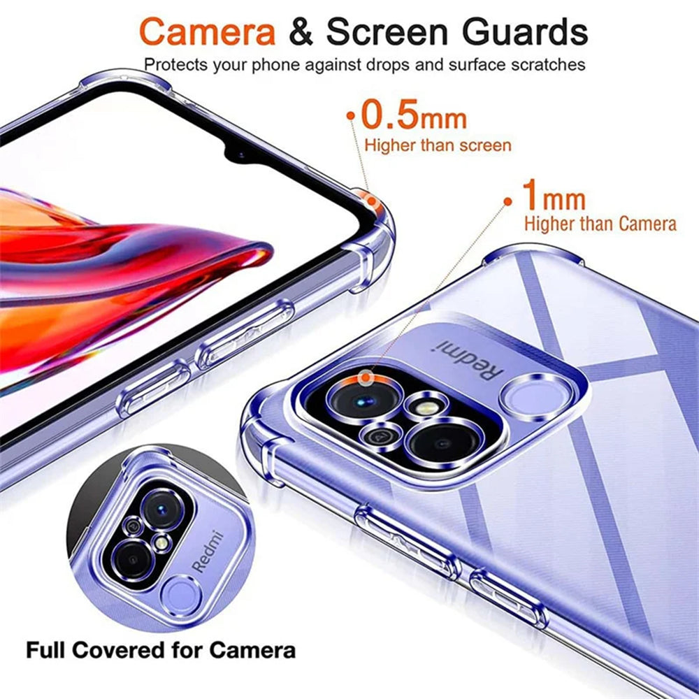 Case for Motorola Moto E13, Techsuit, Shockproof Clear, Transparent