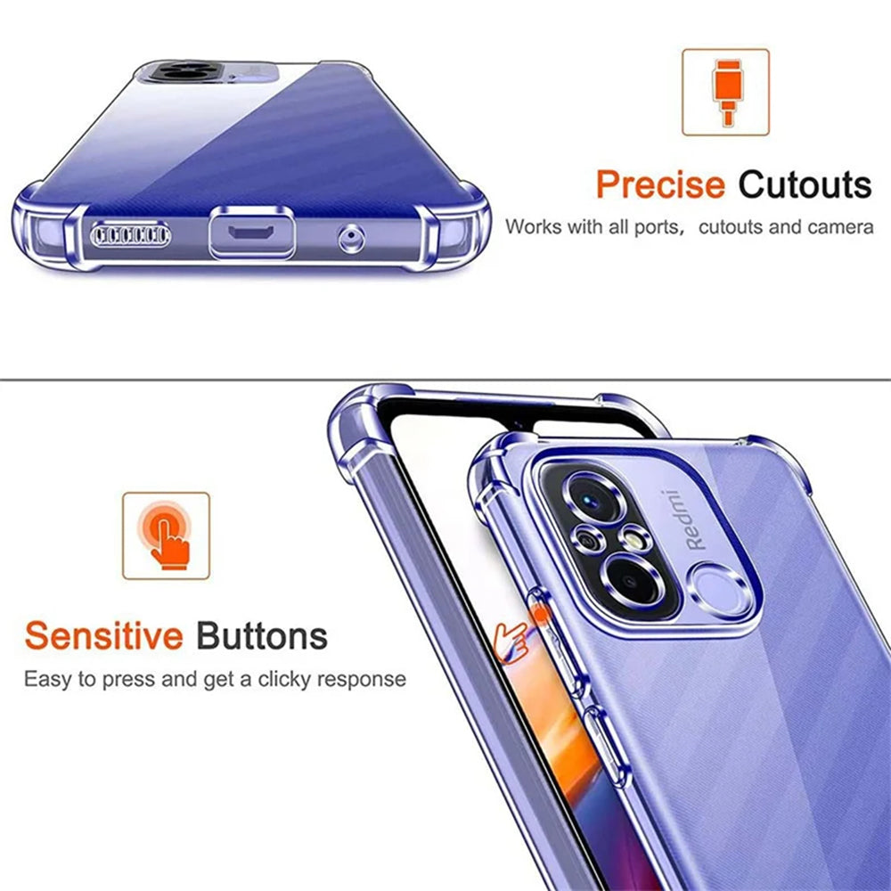 Case for Motorola Moto E13, Techsuit, Shockproof Clear, Transparent