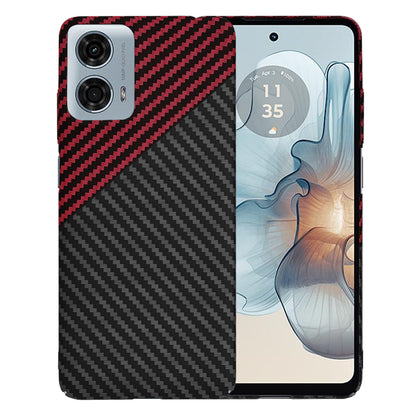 Case for Motorola Moto G24 Power, Techsuit, Carbonite FiberShell, Black Red