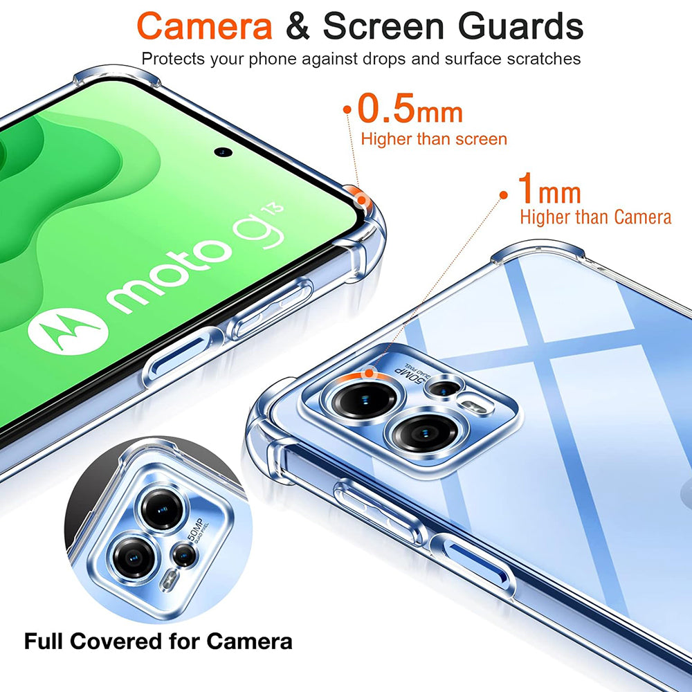 Case for Motorola Moto G24 Power, Techsuit, Shockproof Clear, Transparent