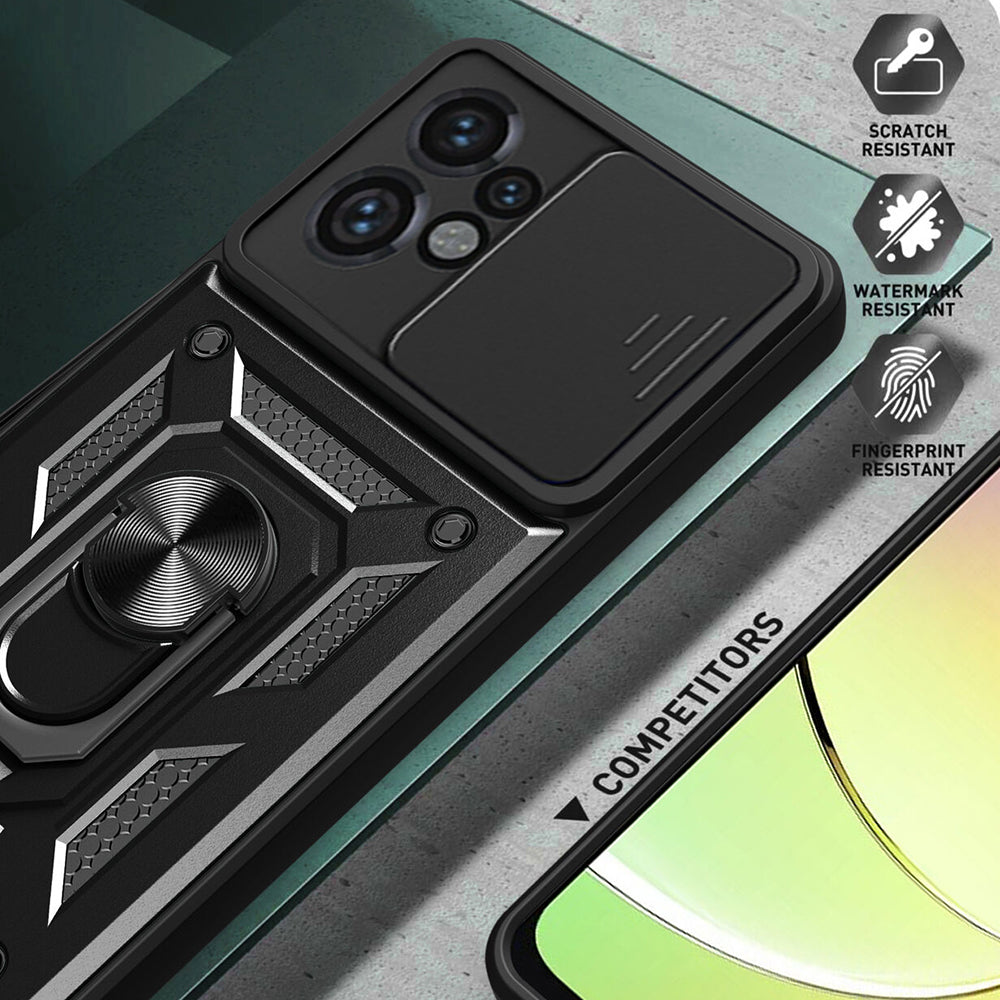 Case for Motorola Moto G45 / G34, Techsuit, CamShield, Black