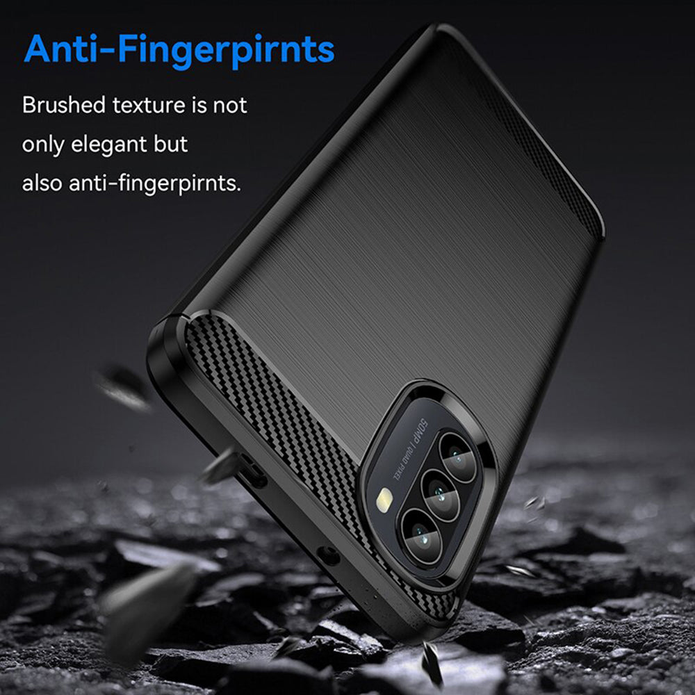 Case for Motorola Moto G52 / G82, Techsuit, Carbon, Black