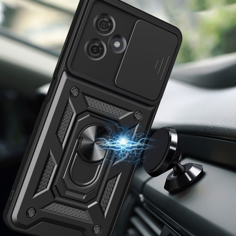 Case for Motorola Moto G54, Techsuit, CamShield, Black