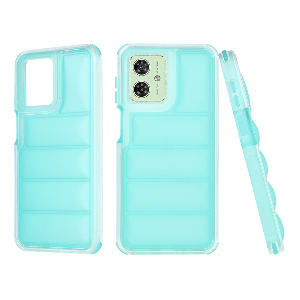 Case for Motorola Moto G54, Techsuit, Wave Shield, Turquoise