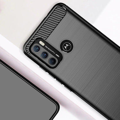 Case for Motorola Moto G60, Techsuit, Carbon, Black