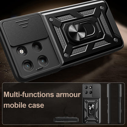 Case for Motorola Moto G77 / G67, Techsuit, CamShield, Black