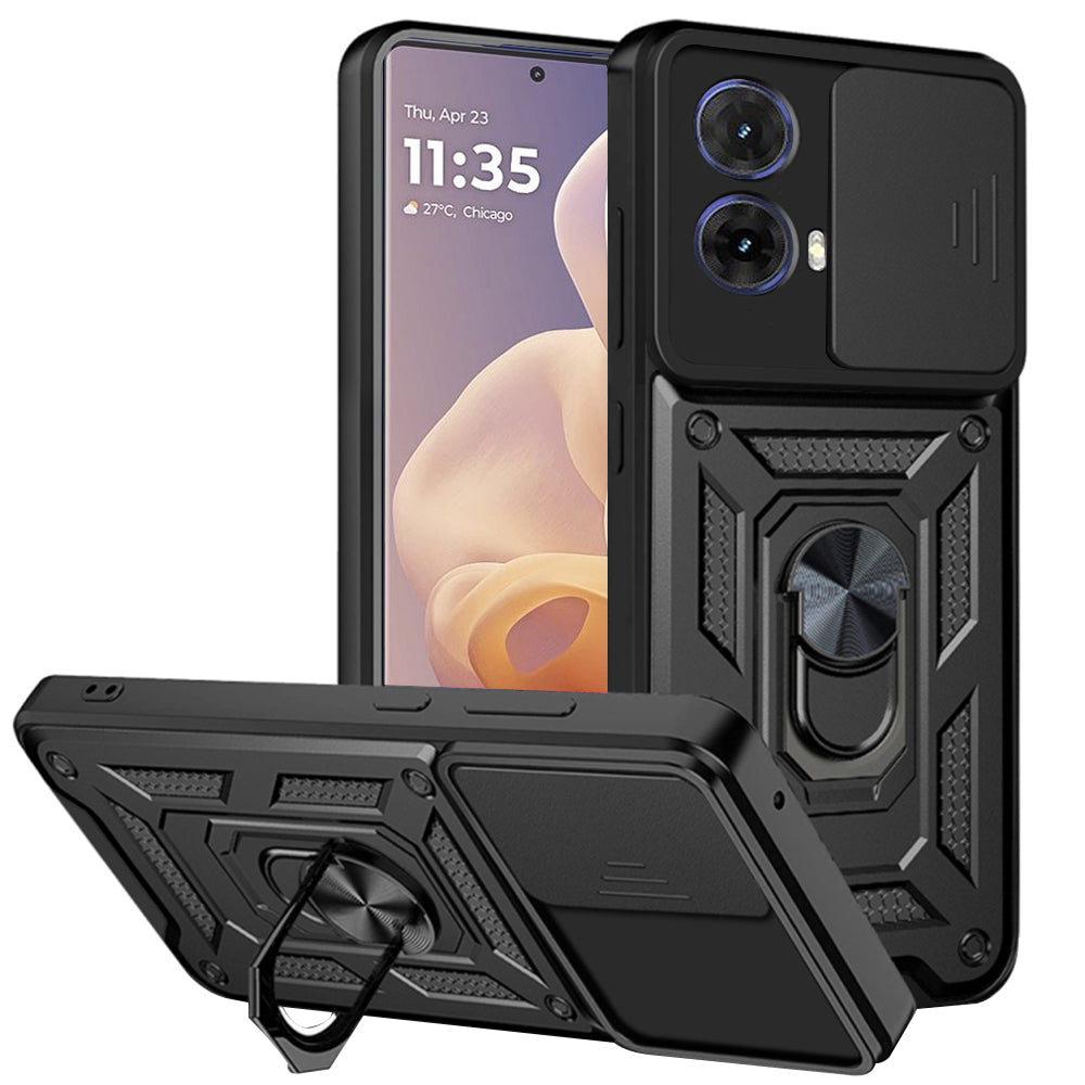 Case for Motorola Moto G85, Techsuit, CamShield, Black