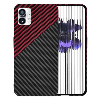 Case for Nothing Phone (1), Techsuit, Carbonite FiberShell, Black Red