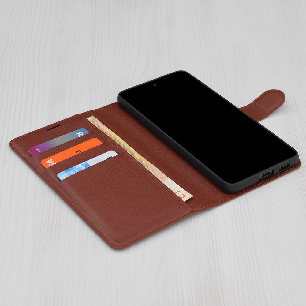 Case for Nothing Phone (2a) Plus / Phone (2a), Techsuit, Leather Folio, Brown