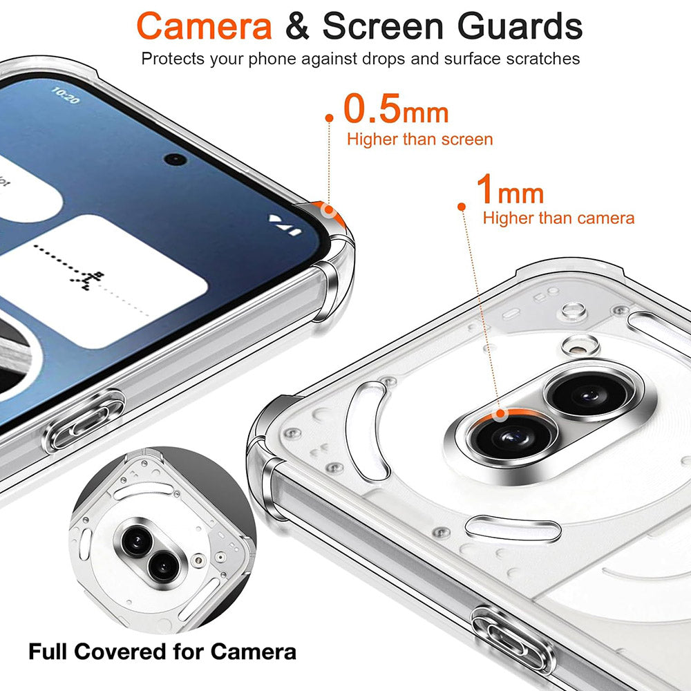 Case for Nothing Phone (2a) Plus / Phone (2a), Techsuit, Shockproof Clear, Transparent