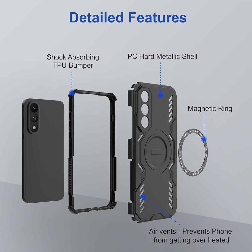 MagSafe Case for OnePlus Nord 5, Techsuit, ArmorMag, Black