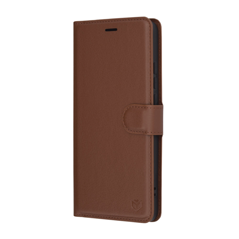 Case for OnePlus Nord CE4 Lite, Techsuit, Leather Folio, Brown