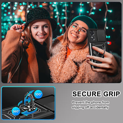 Case for Oppo A17, Techsuit, CamShield, Black